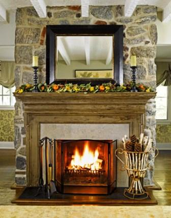 Fireplace with Mirror