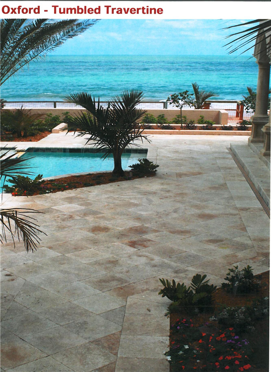 Oxford Travertine Pool Deck