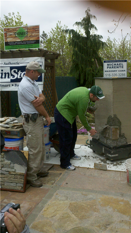 Mike oversee our customer to ensure he understands the installation process.